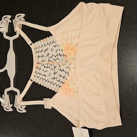 💕LAURA ASHLEY💕 Lace Back Bralettes (2 Pack) ~ Pink & White Small NWT - Picture 11 of 13